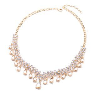 Champagne Austrian Crystal Necklace